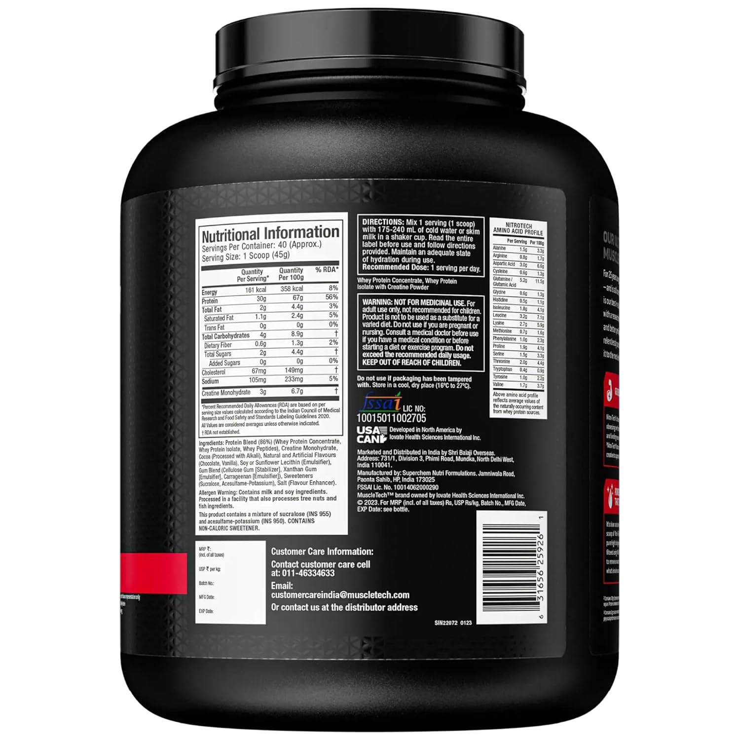 Muscletech NitroTech Whey Protein Milk Chocolate 1.81 kg — премиальный сывороточный протеин - İdman qidaları Muscletech NitroTech Whey Protein Milk Chocolate 1.81 kg — премиальный сывороточный протеин — изображение 3